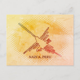 Hummingbird Nazca Geoglyph, Peru Postcard
