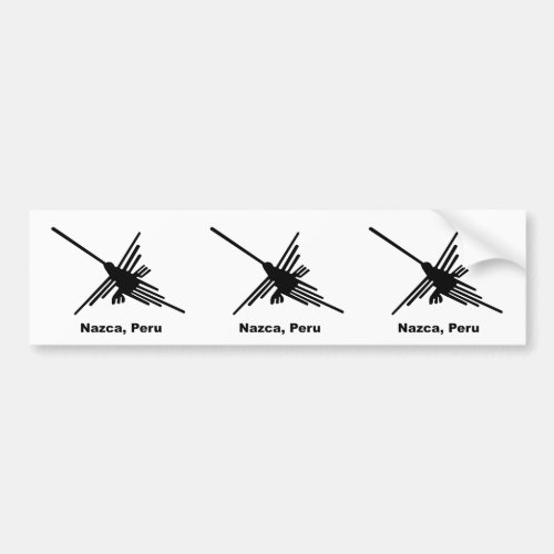 Hummingbird Nazca Peru Bumper Sticker