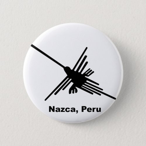 Hummingbird Nazca Peru Button