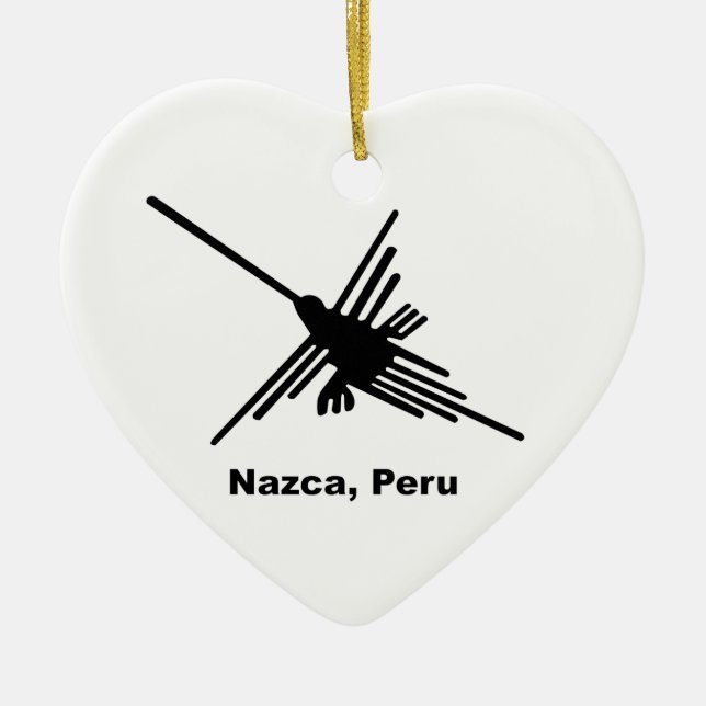 Hummingbird Nazca, Peru Ceramic Ornament (Front)