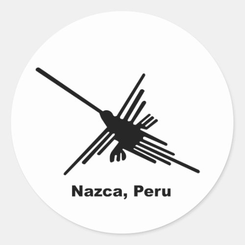Hummingbird Nazca Peru Classic Round Sticker