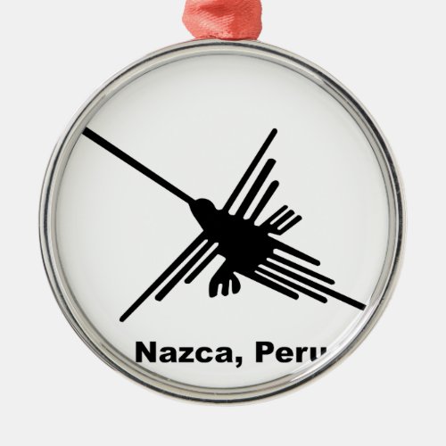 Hummingbird Nazca Peru Metal Ornament