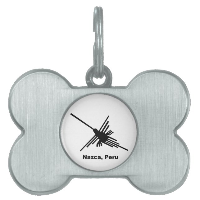 Hummingbird Nazca, Peru Pet Name Tag (Front)