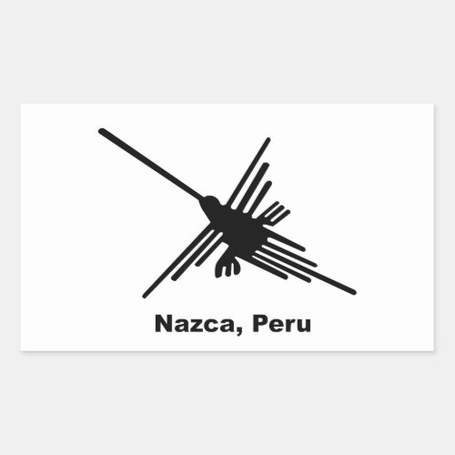 Hummingbird Nazca Peru Rectangular Sticker