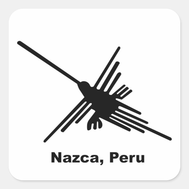 Hummingbird Nazca, Peru Square Sticker (Front)