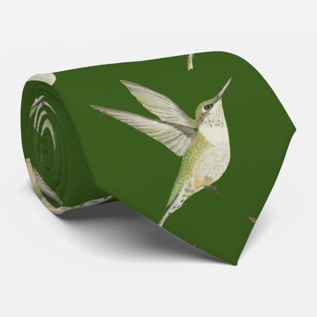 Hummingbird Neck Tie (Rolled)