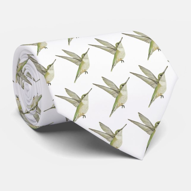 Hummingbird Neck Tie (Rolled)