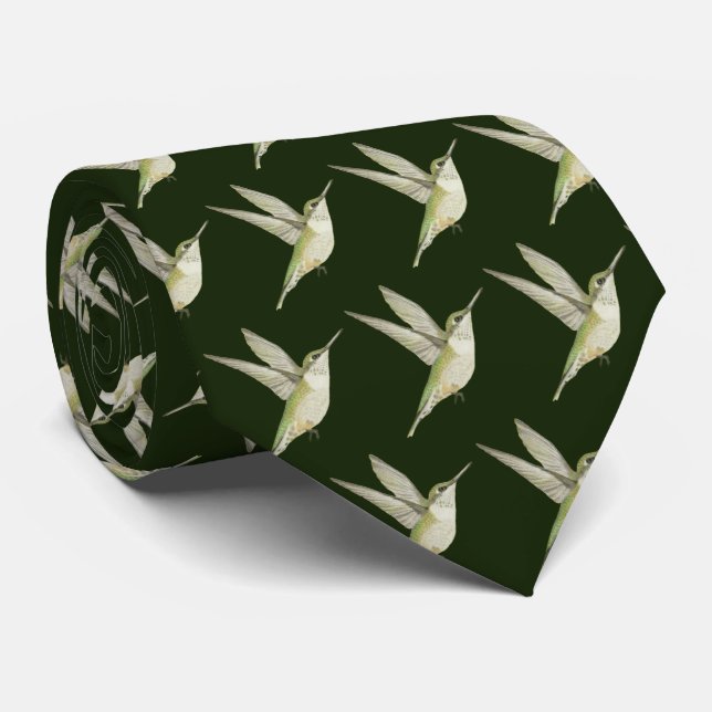 Hummingbird Neck Tie (Rolled)