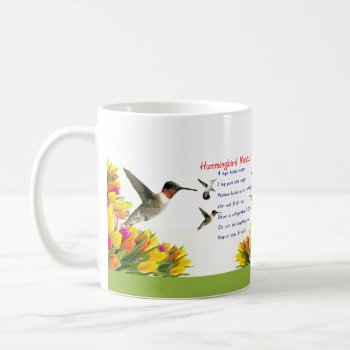 Hummingbird Nectar Recipe Coffee Mug by krndel at Zazzle