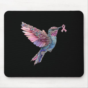Hummingbird Nk Ribbon Breast Cancer Awareness Mouse Pad