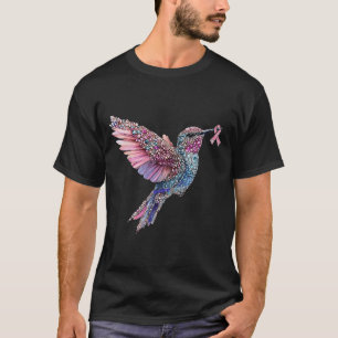 Hummingbird Nk Ribbon Breast Cancer Awareness T-Shirt
