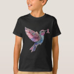 Hummingbird Nk Ribbon Breast Cancer Awareness  T-Shirt