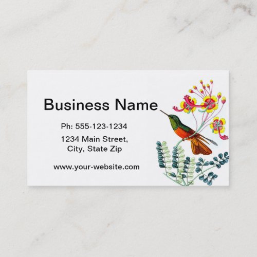Hummingbird no. 9 housewarming gift business card templates