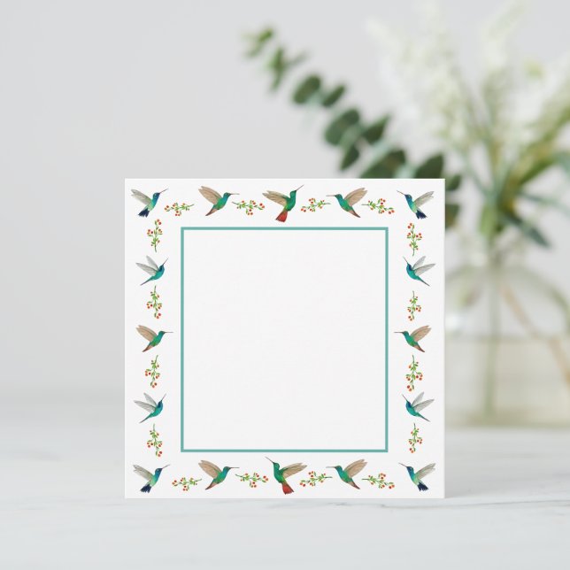Hummingbird  note card (Standing Front)