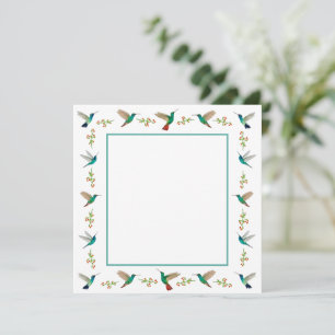 Hummingbird note card