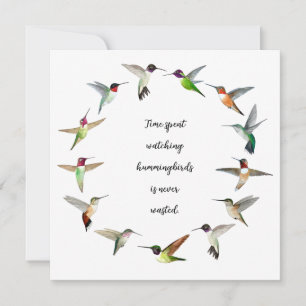 Hummingbird note card