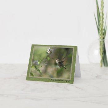 Hummingbird Note Card by Considernature at Zazzle