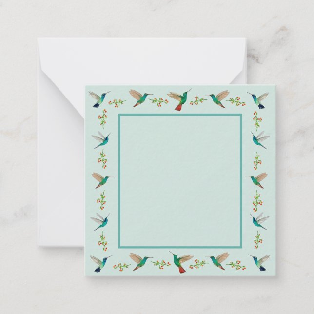 Hummingbird Note Card (Front)