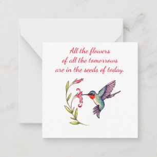 Hummingbird notecard