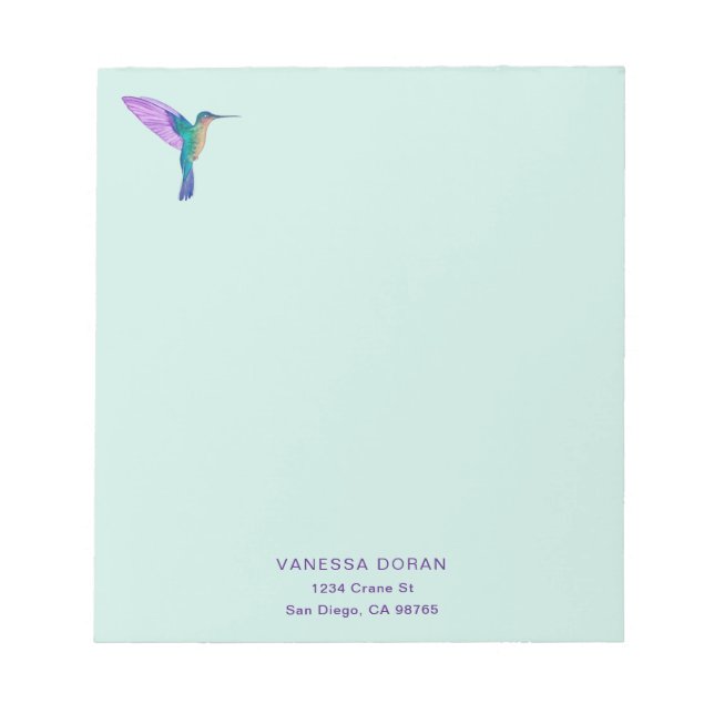 Hummingbird Notepad (Front)