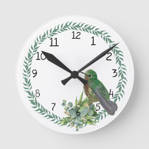 Hummingbird Numeric  round clock
