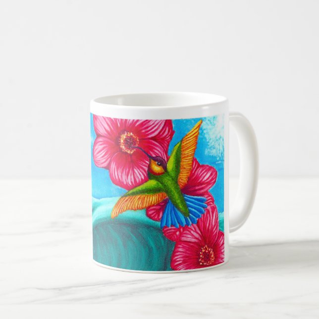 Hummingbird Ocean Coffee Mug (Front Right)