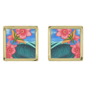 Hummingbird Ocean Cufflinks