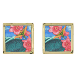 Hummingbird Ocean Cufflinks