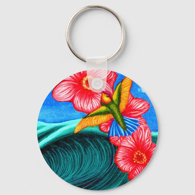 Hummingbird Ocean Keychain (Front)