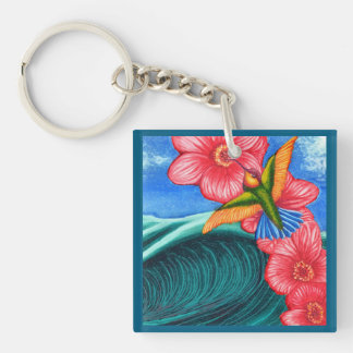 Hummingbird Ocean Keychain