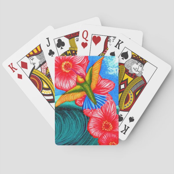 Hummingbird Ocean Poker Cards