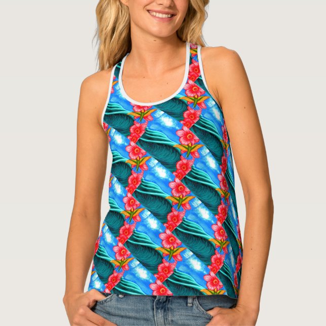 Hummingbird Ocean  Tank Top (Front)