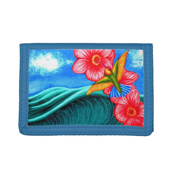 Hummingbird Ocean Trifold Wallet