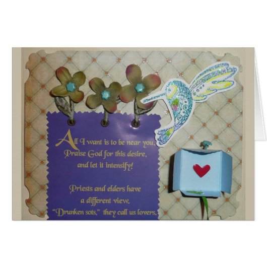 Hummingbird of Hafiz Cards (Front Horizontal)