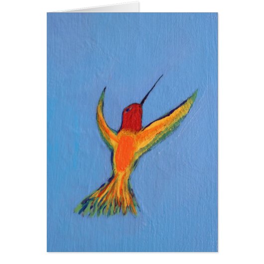 Hummingbird on blue cards (Front)