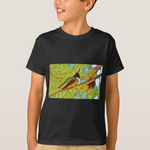 Hummingbird on evergreen T_Shirt