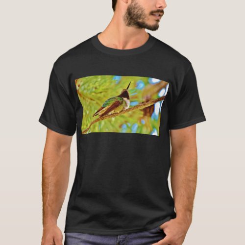 Hummingbird on evergreen T_Shirt