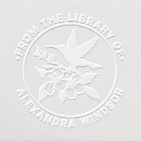 Hummingbird on Floral Branch Library Book Name