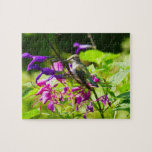 Hummingbird on Hummingbird Mint Jigsaw Puzzle
