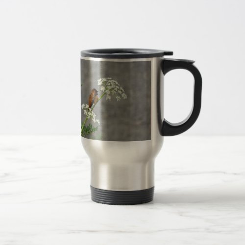 Hummingbird on Queen Anns lace flower Travel Mug