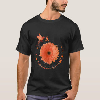 Hummingbird Orange Leukemia Cancer Awareness T-Shirt
