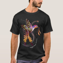 Hummingbird Orange Ribbon Multiple Sclerosis Aware T-Shirt