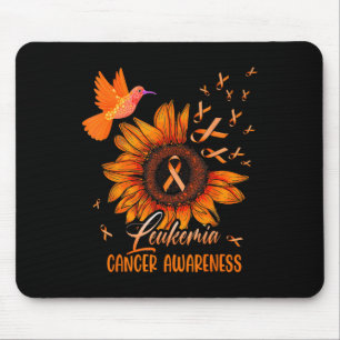 Hummingbird Orange Sunflower Leukemia Blood Cancer Mouse Pad