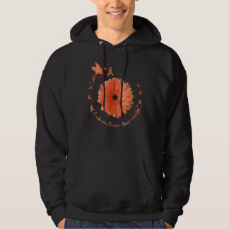 Hummingbird Orange Sunflower Leukemia Cancer Aware Hoodie