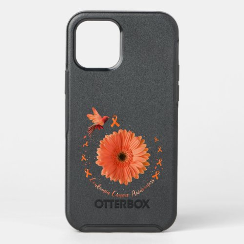 Hummingbird Orange Sunflower Leukemia Cancer Aware OtterBox Symmetry iPhone 12 Pro Case
