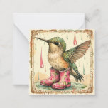 Hummingbird Orchestra in the Rain: Send a Melody  Note Card