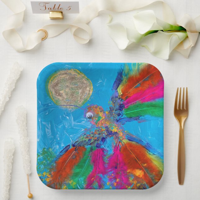 Hummingbird Paper Plates (Wedding)
