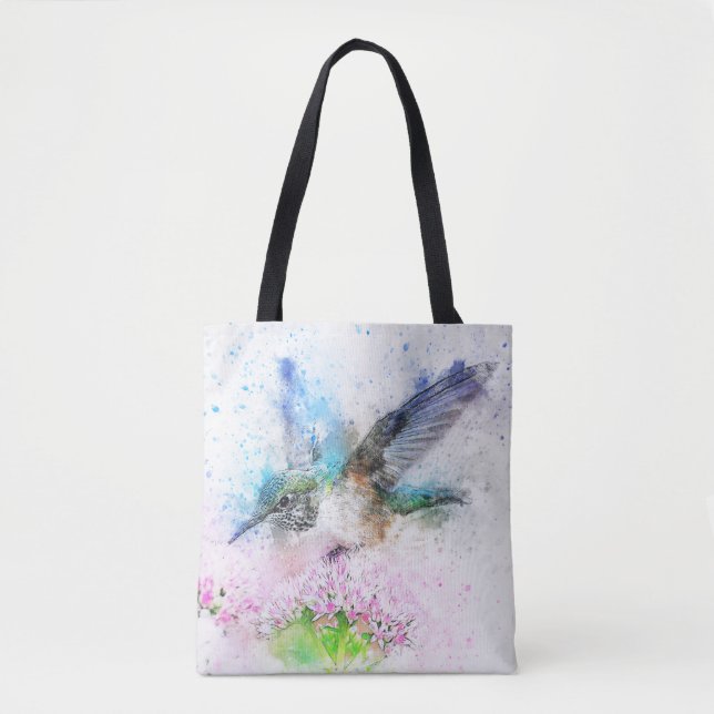 Hummingbird Pastel Color Tote Bag (Front)