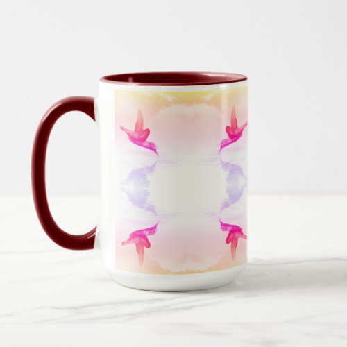 Hummingbird patterns mug