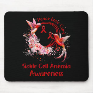 Hummingbird Peace Love Cure Sickle Cell Anemia Awa Mouse Pad